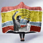 Bobby Seale Hooded Blanket Torn Paper Collage Design Solidarity Quote Powerful Speech Artwork Civil Rights - African Pride