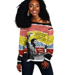 Bobby Seale Off Shoulder Sweater Torn Paper Collage Design Solidarity Quote Powerful Speech Artwork Civil Rights - African Pride