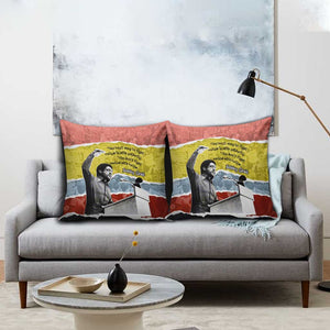 Bobby Seale Pillow Cover Torn Paper Collage Design Solidarity Quote Powerful Speech Artwork Civil Rights - African Pride