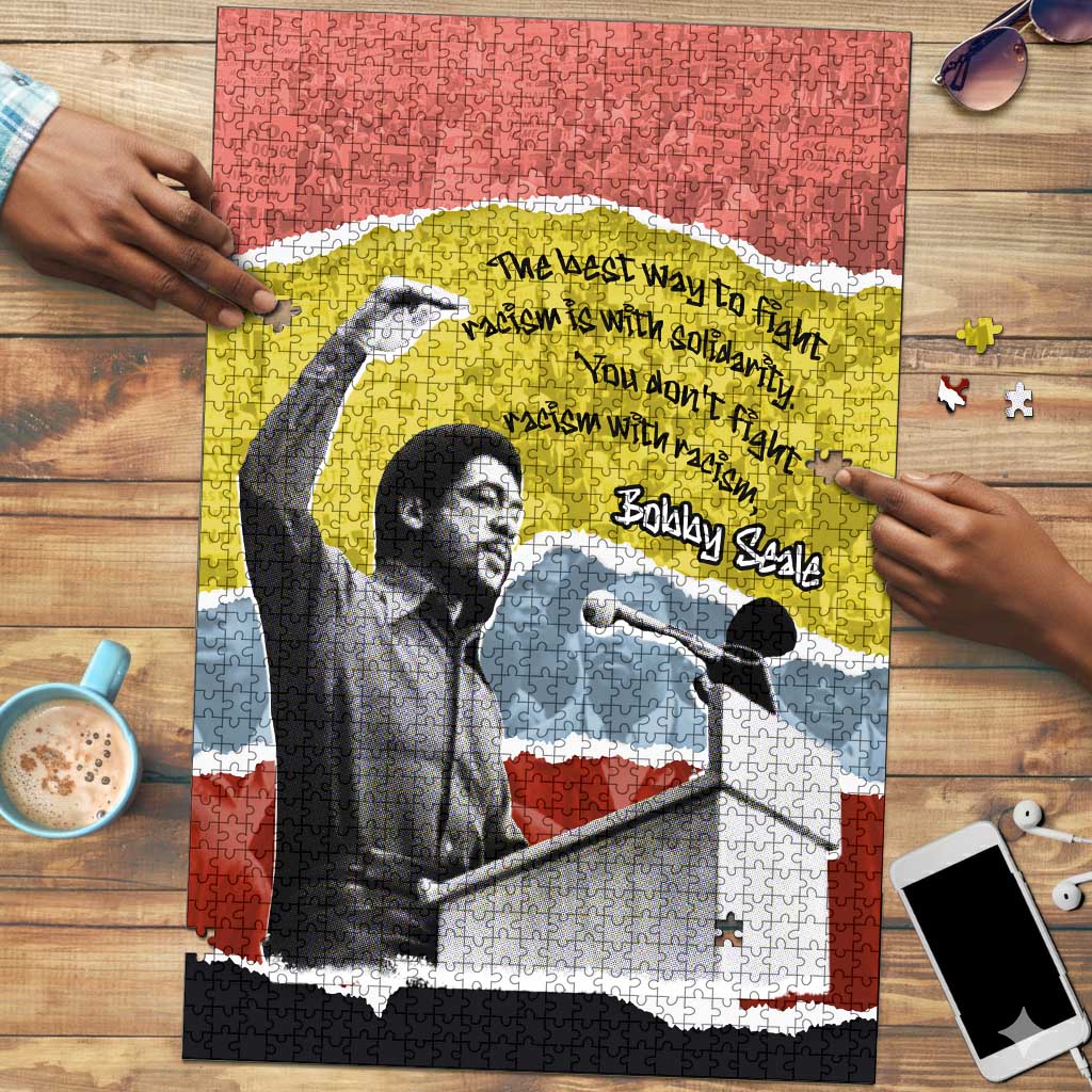 Bobby Seale Puzzle Torn Paper Collage Design Solidarity Quote Powerful Speech Artwork Civil Rights - African Pride