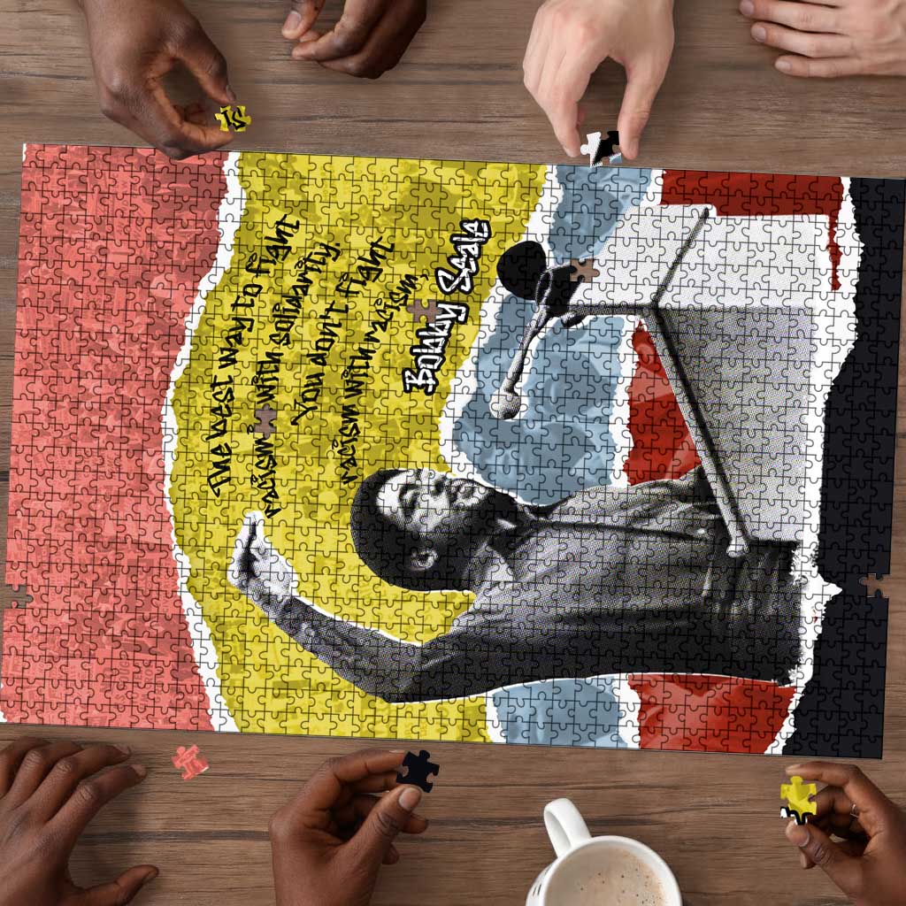 Bobby Seale Puzzle Torn Paper Collage Design Solidarity Quote Powerful Speech Artwork Civil Rights - African Pride