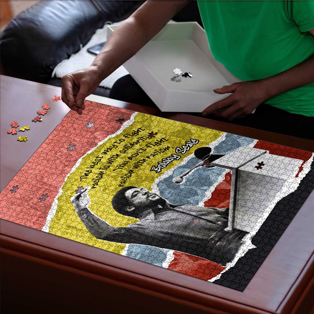 Bobby Seale Puzzle Torn Paper Collage Design Solidarity Quote Powerful Speech Artwork Civil Rights - African Pride