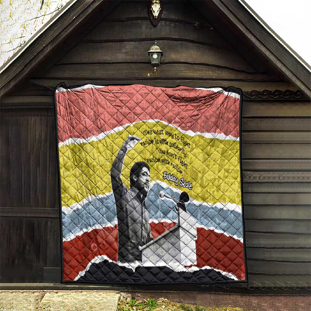 Bobby Seale Quilt Torn Paper Collage Design Solidarity Quote Powerful Speech Artwork Civil Rights - African Pride