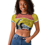 Bobby Seale Raglan Cropped T shirt Torn Paper Collage Design Solidarity Quote Powerful Speech Artwork Civil Rights - African Pride