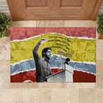 Bobby Seale Rubber Doormat Torn Paper Collage Design Solidarity Quote Powerful Speech Artwork Civil Rights - African Pride