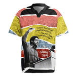 Bobby Seale Rugby Jersey Torn Paper Collage Design Solidarity Quote Powerful Speech Artwork Civil Rights - African Pride