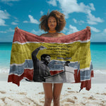 Bobby Seale Sarong Torn Paper Collage Design Solidarity Quote Powerful Speech Artwork Civil Rights - African Pride