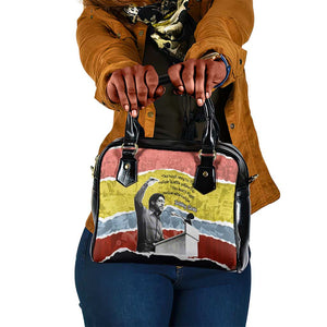 Bobby Seale Shoulder Handbag Torn Paper Collage Design Solidarity Quote Powerful Speech Artwork Civil Rights - African Pride
