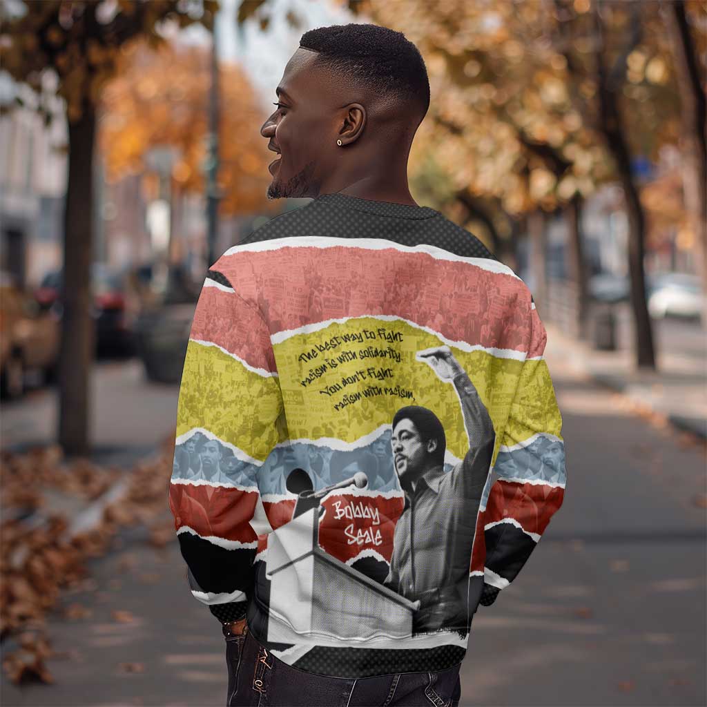 Bobby Seale Sweatshirt Torn Paper Collage Design Solidarity Quote Powerful Speech Artwork Civil Rights - African Pride