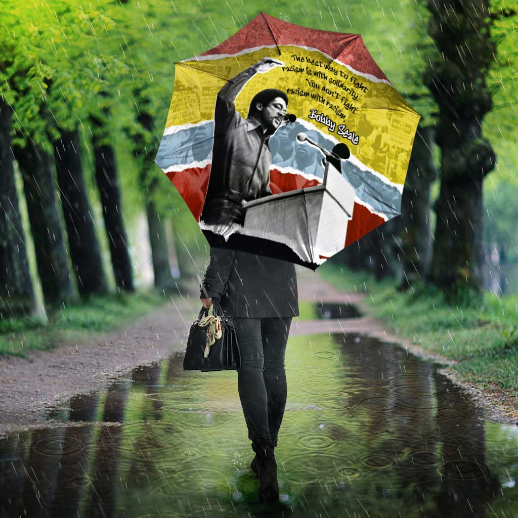 Bobby Seale Umbrella Torn Paper Collage Design Solidarity Quote Powerful Speech Artwork Civil Rights - African Pride