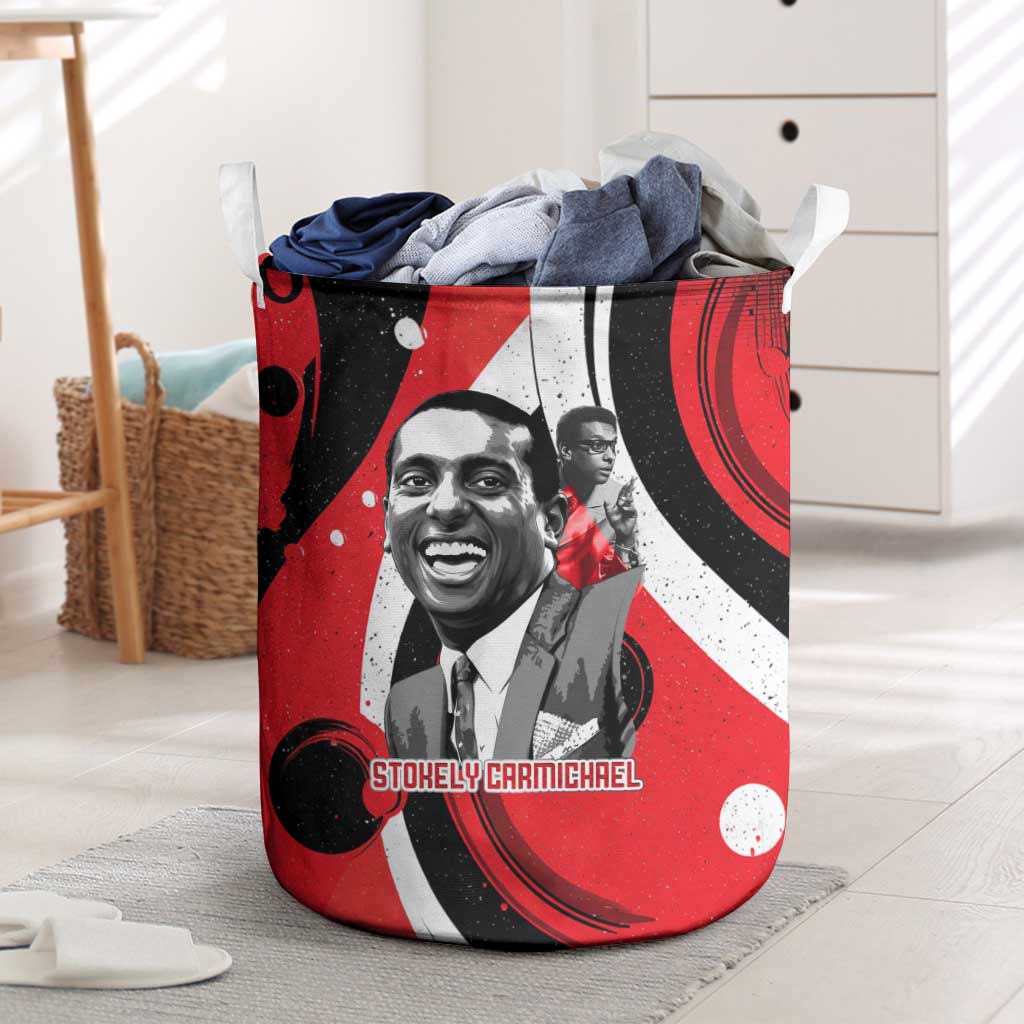 Stokely Carmichael Laundry Basket Abstract Design Black Power Text Civil Rights Activist - African Pride