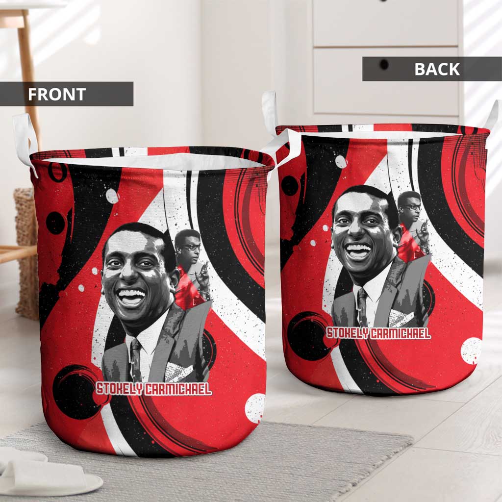 Stokely Carmichael Laundry Basket Abstract Design Black Power Text Civil Rights Activist - African Pride