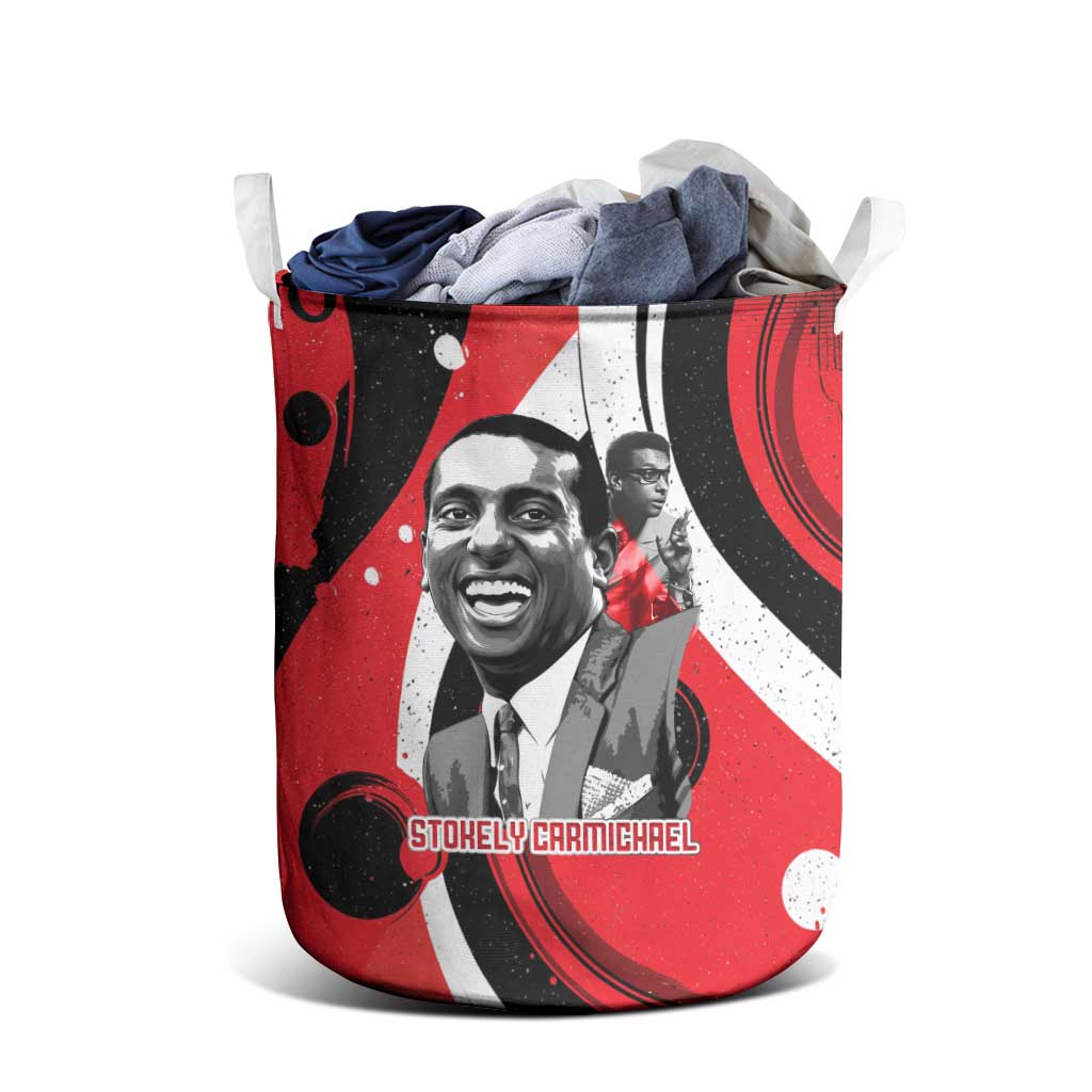 Stokely Carmichael Laundry Basket Abstract Design Black Power Text Civil Rights Activist - African Pride