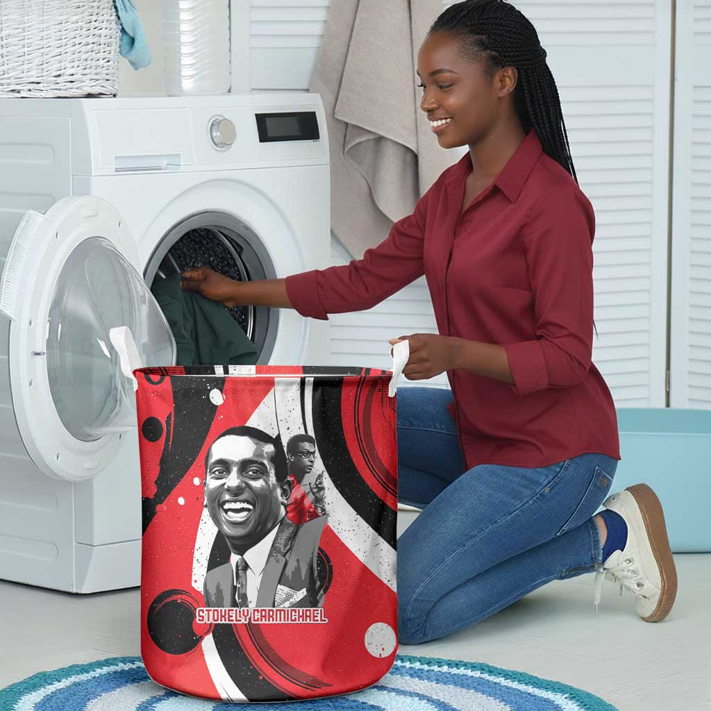 Stokely Carmichael Laundry Basket Abstract Design Black Power Text Civil Rights Activist - African Pride