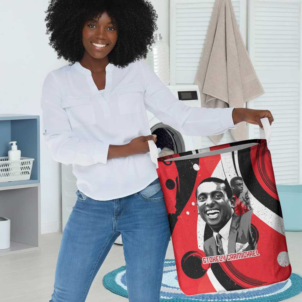 Stokely Carmichael Laundry Basket Abstract Design Black Power Text Civil Rights Activist - African Pride