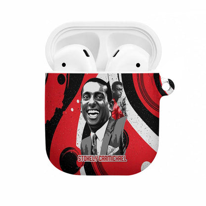 Stokely Carmichael AirPods Case Abstract Design Black Power Text Civil Rights Activist - African Pride