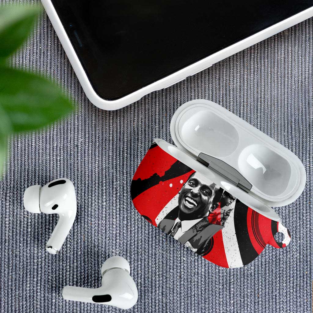 Stokely Carmichael AirPods Case Abstract Design Black Power Text Civil Rights Activist - African Pride