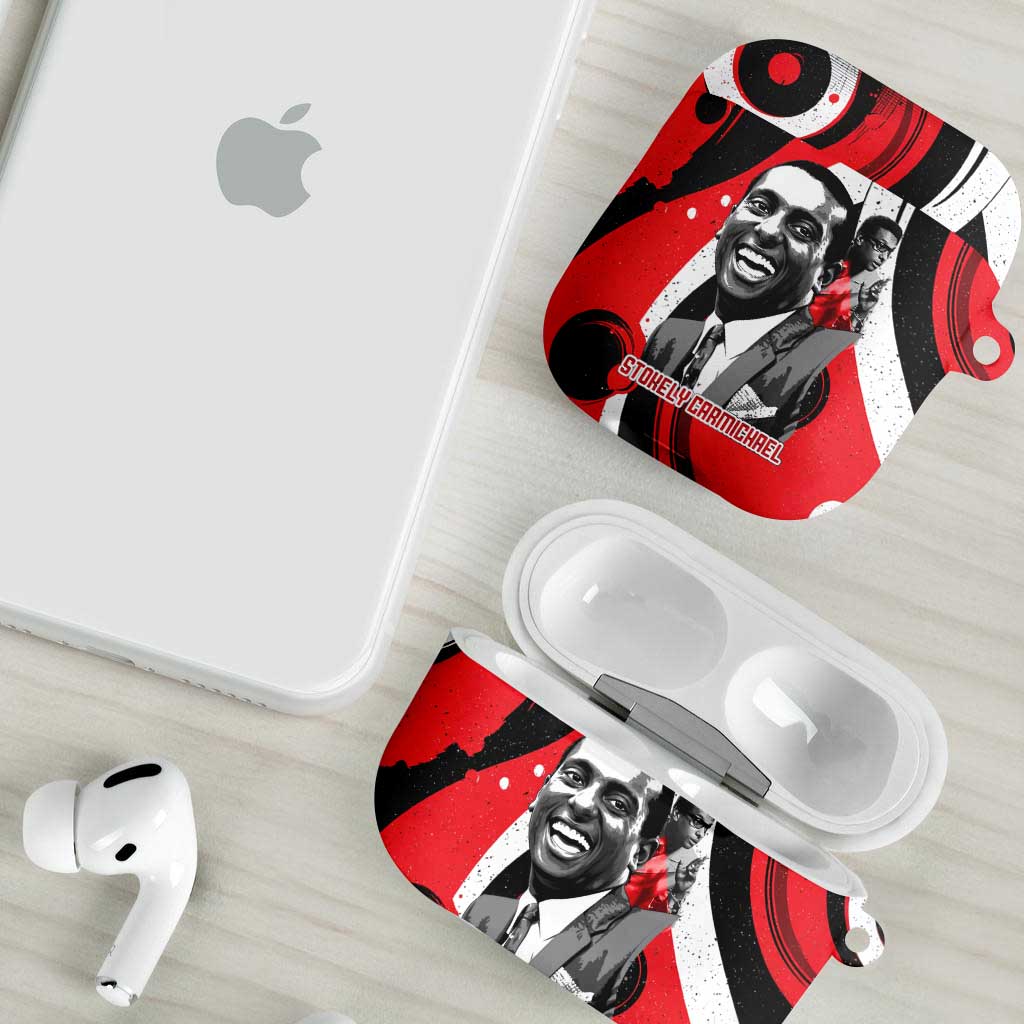 Stokely Carmichael AirPods Case Abstract Design Black Power Text Civil Rights Activist - African Pride