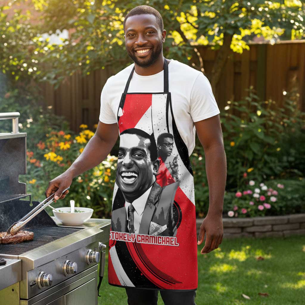 Stokely Carmichael Apron Abstract Design Black Power Text Civil Rights Activist - African Pride