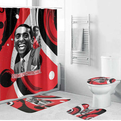Stokely Carmichael Bathroom Set Abstract Design Black Power Text Civil Rights Activist - African Pride