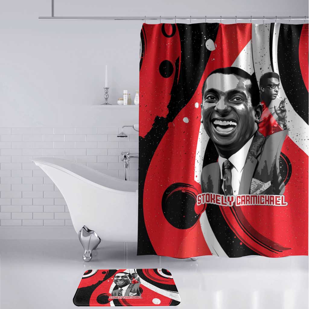 Stokely Carmichael Bathroom Set Abstract Design Black Power Text Civil Rights Activist - African Pride