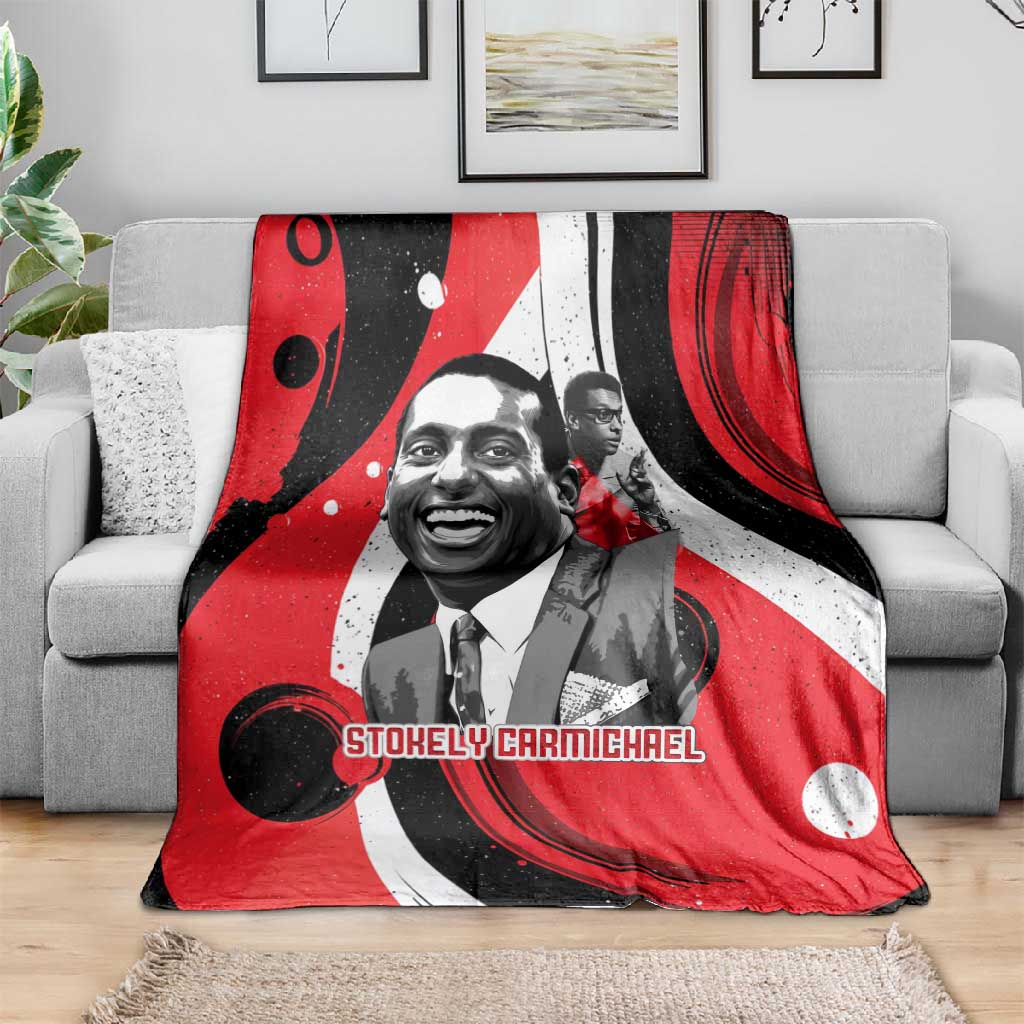 Stokely Carmichael Blanket Abstract Design Black Power Text Civil Rights Activist - African Pride