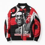 Stokely Carmichael Bomber Puffer Jacket Abstract Design Black Power Text Civil Rights Activist - African Pride
