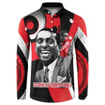 Stokely Carmichael Button Sweatshirt Abstract Design Black Power Text Civil Rights Activist