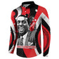 Stokely Carmichael Button Sweatshirt Abstract Design Black Power Text Civil Rights Activist