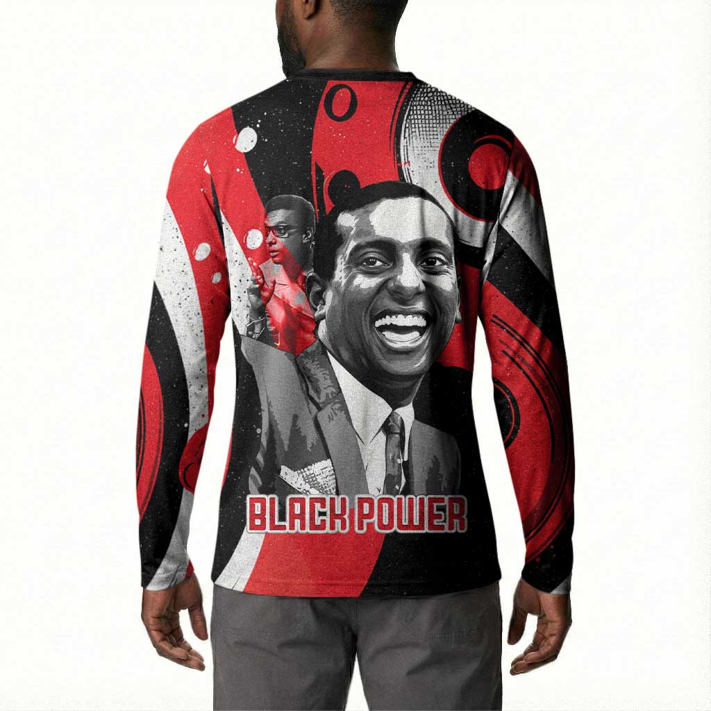 Stokely Carmichael Button Sweatshirt Abstract Design Black Power Text Civil Rights Activist