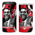Stokely Carmichael 4 in 1 Can Cooler Tumbler Abstract Design Black Power Text Civil Rights Activist - African Pride