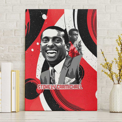 Stokely Carmichael Canvas Wall Art Abstract Design Black Power Text Civil Rights Activist - African Pride