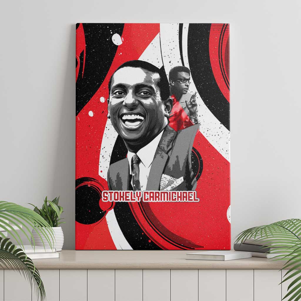 Stokely Carmichael Canvas Wall Art Abstract Design Black Power Text Civil Rights Activist - African Pride