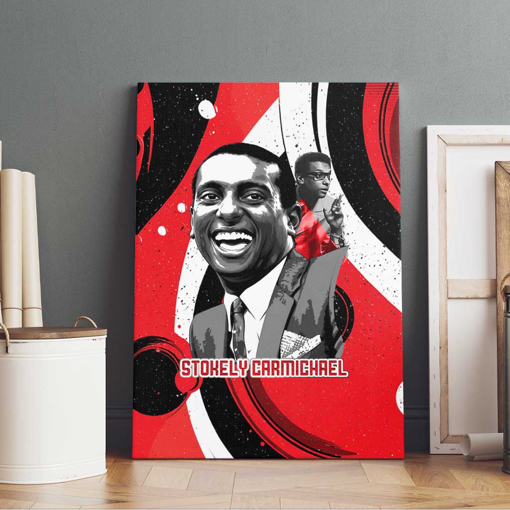 Stokely Carmichael Canvas Wall Art Abstract Design Black Power Text Civil Rights Activist - African Pride