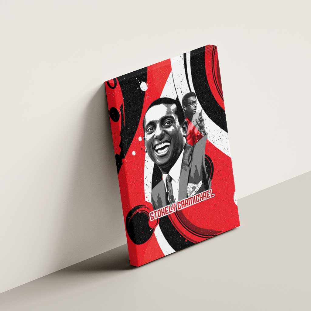 Stokely Carmichael Canvas Wall Art Abstract Design Black Power Text Civil Rights Activist - African Pride