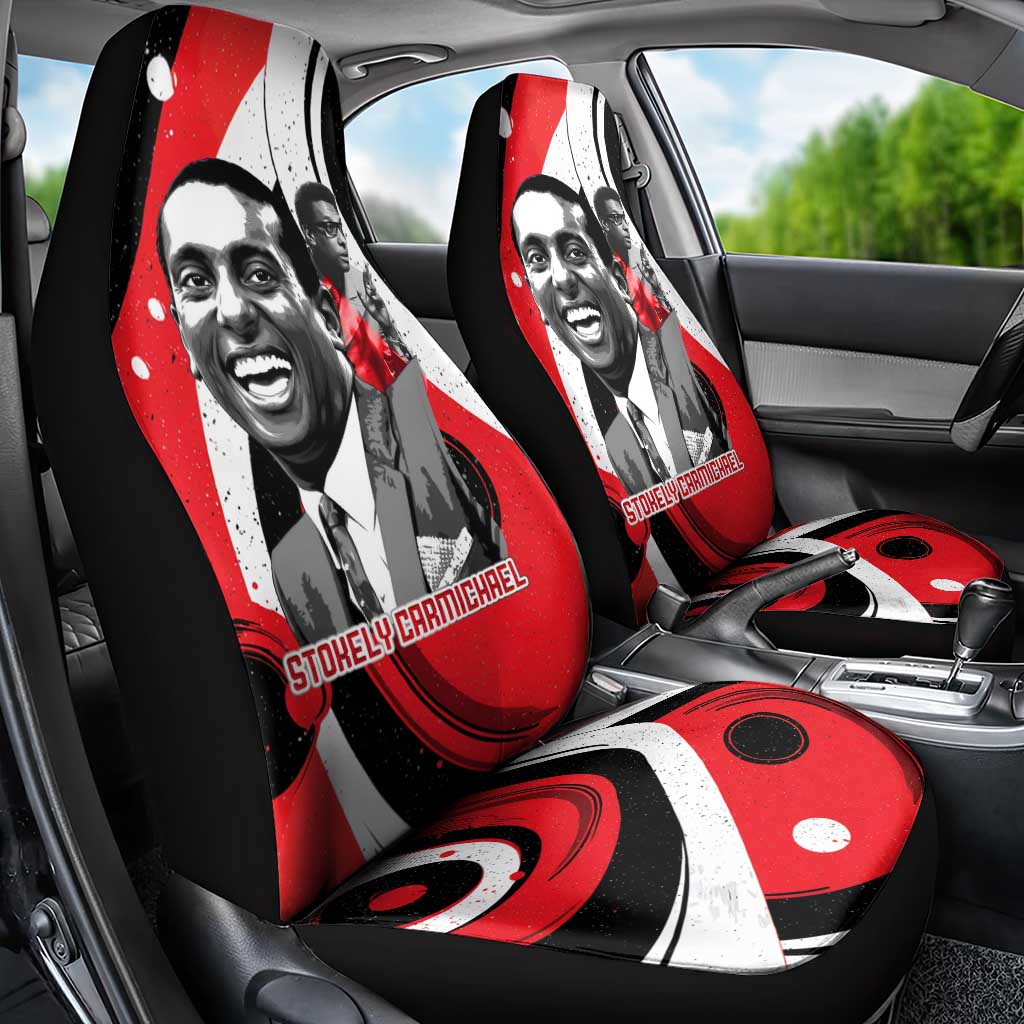 Stokely Carmichael Car Seat Cover Abstract Design Black Power Text Civil Rights Activist - African Pride