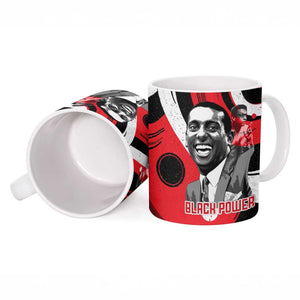 Stokely Carmichael Ceramic Mug Abstract Design Black Power Text Civil Rights Activist - African Pride