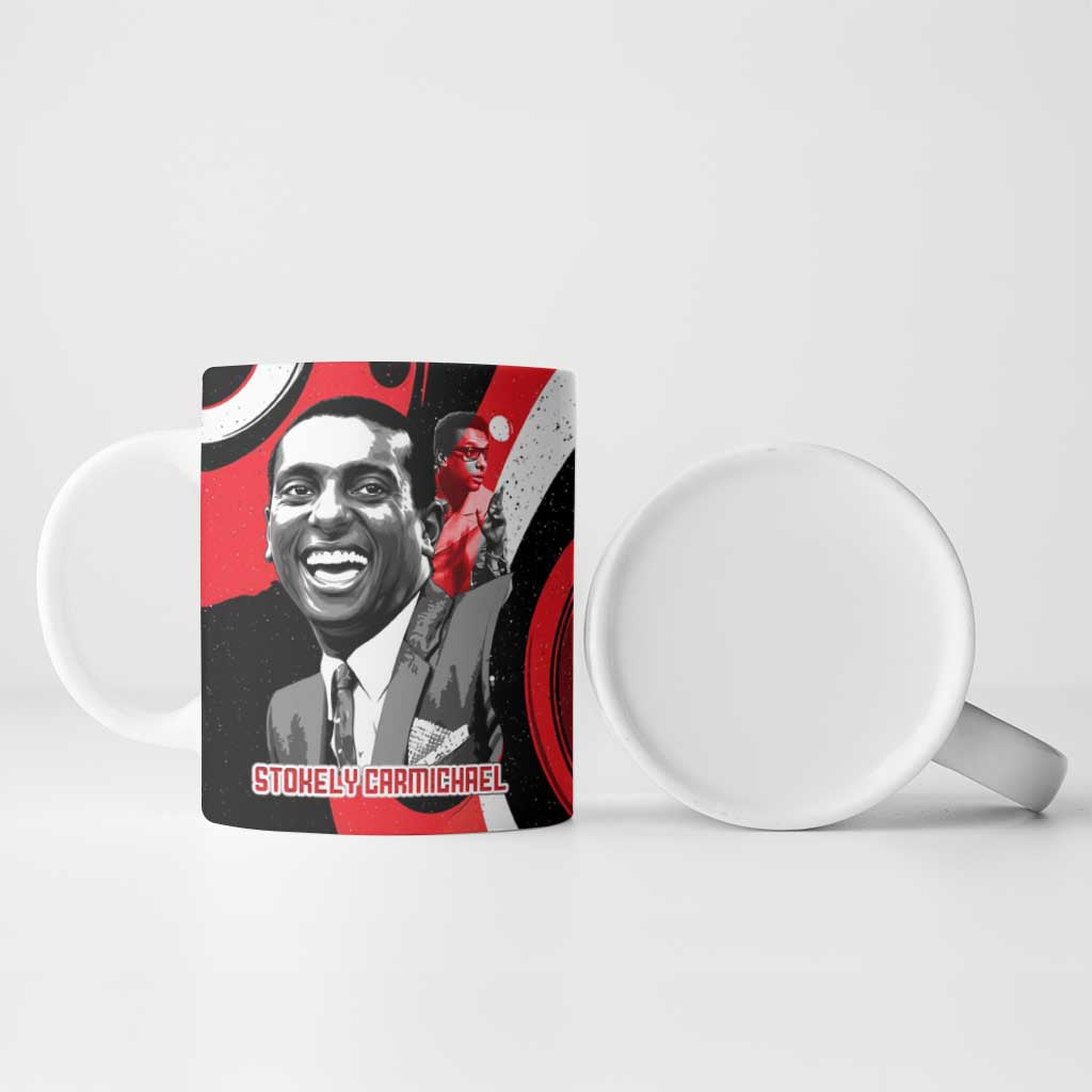 Stokely Carmichael Ceramic Mug Abstract Design Black Power Text Civil Rights Activist - African Pride