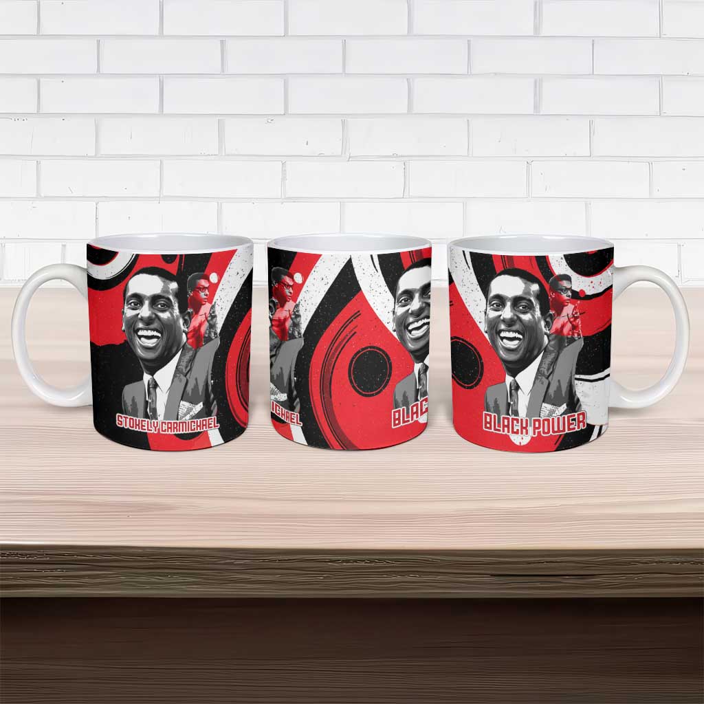 Stokely Carmichael Ceramic Mug Abstract Design Black Power Text Civil Rights Activist - African Pride