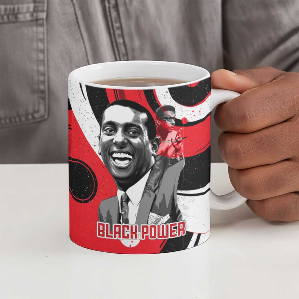 Stokely Carmichael Ceramic Mug Abstract Design Black Power Text Civil Rights Activist - African Pride