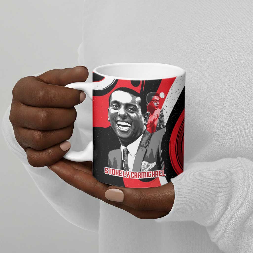 Stokely Carmichael Ceramic Mug Abstract Design Black Power Text Civil Rights Activist - African Pride