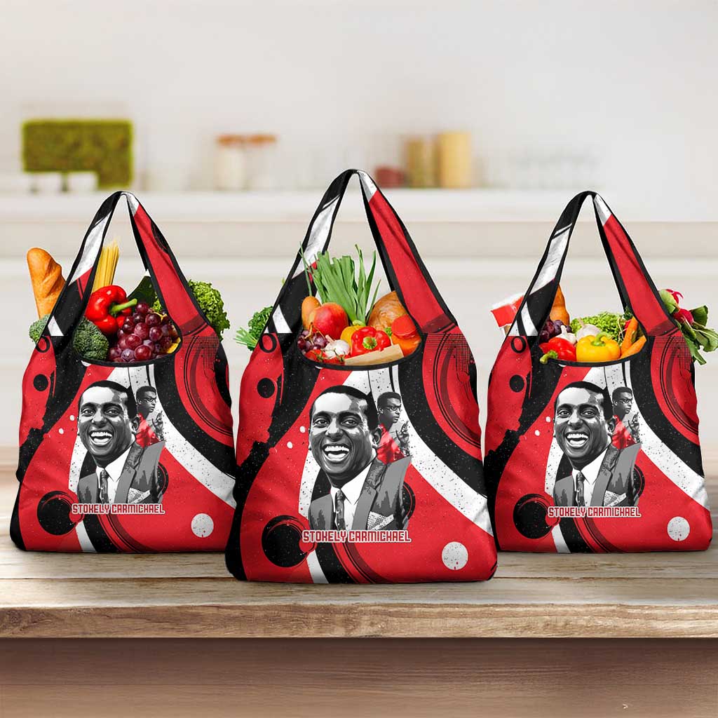Stokely Carmichael Grocery Bag Abstract Design Black Power Text Civil Rights Activist - African Pride