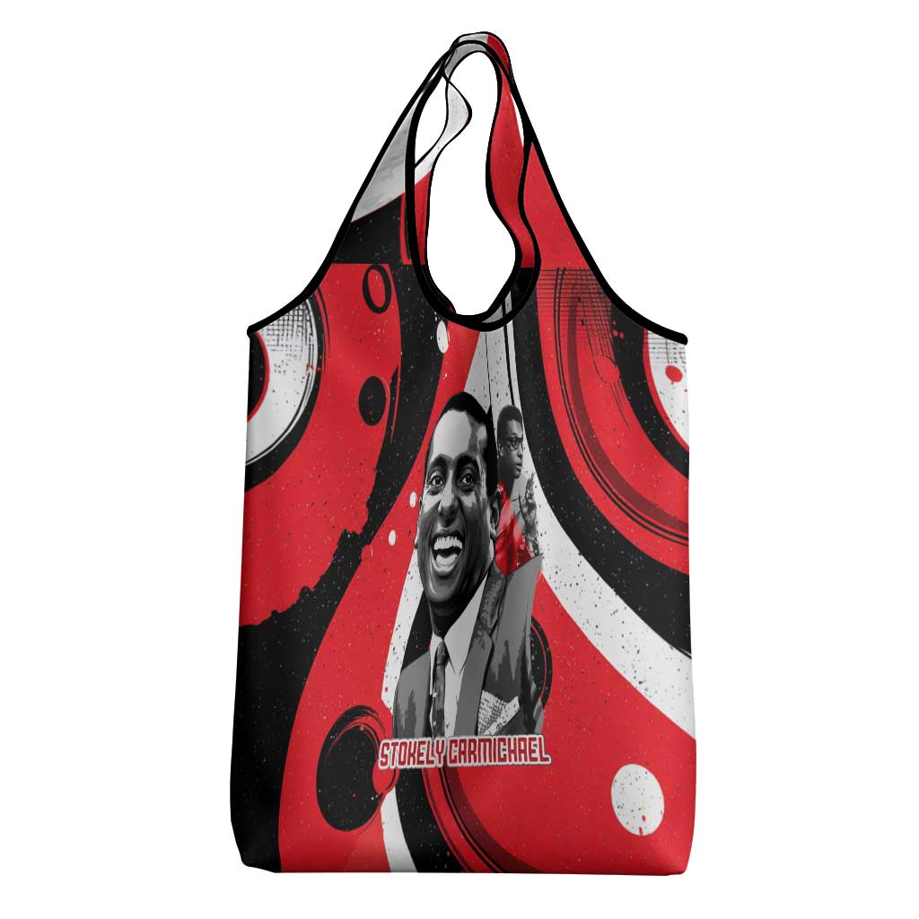 Stokely Carmichael Grocery Bag Abstract Design Black Power Text Civil Rights Activist - African Pride