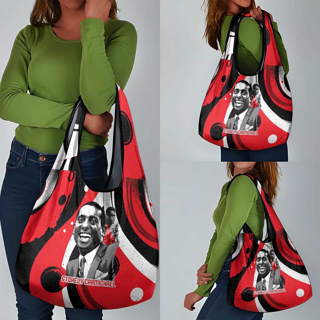 Stokely Carmichael Grocery Bag Abstract Design Black Power Text Civil Rights Activist - African Pride