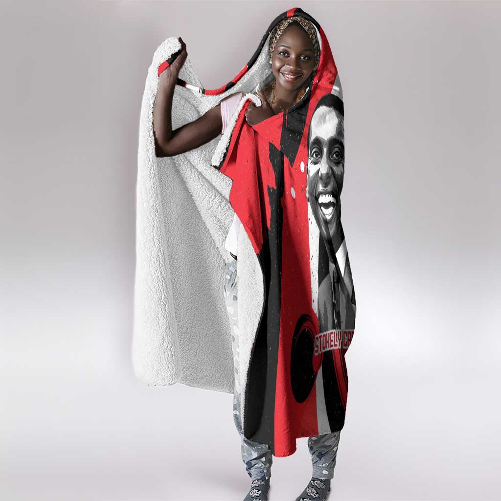 Stokely Carmichael Hooded Blanket Abstract Design Black Power Text Civil Rights Activist - African Pride