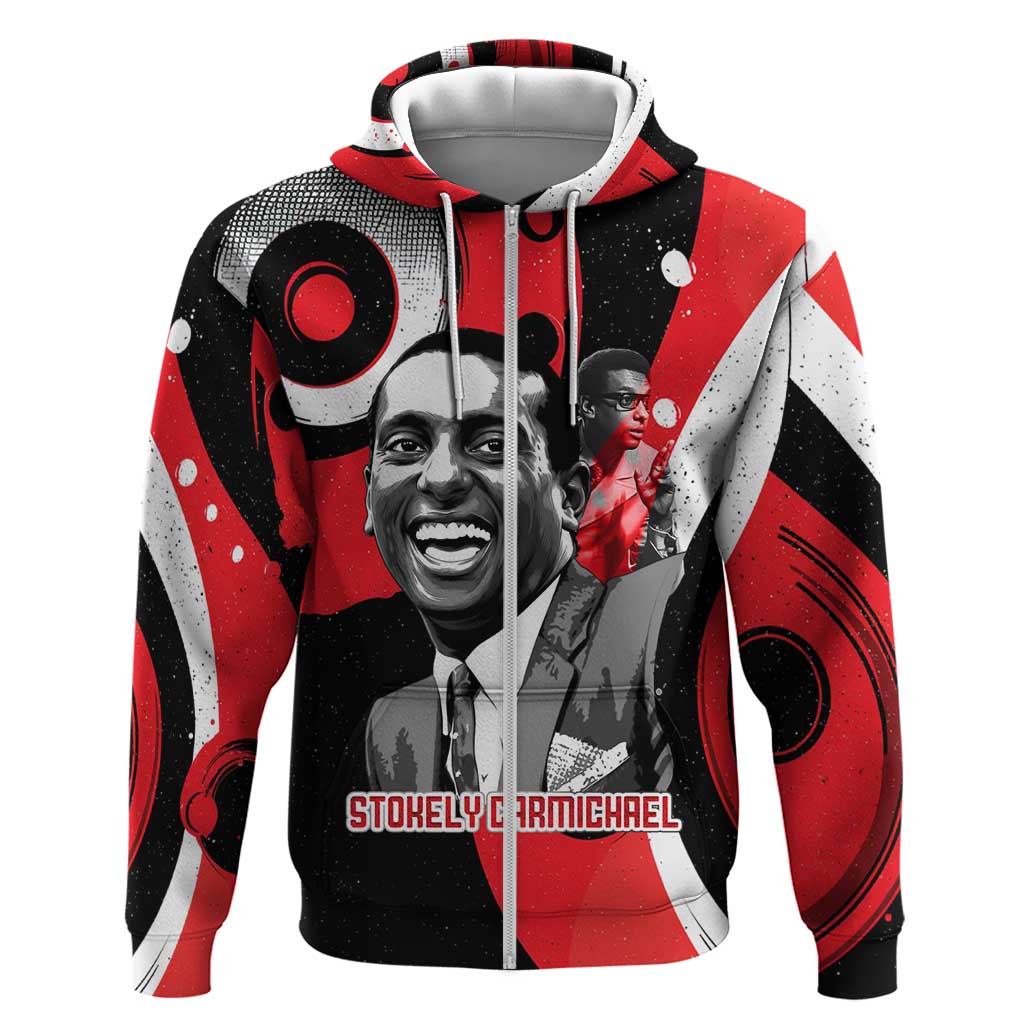 Stokely Carmichael Hoodie Abstract Design Black Power Text Civil Rights Activist - African Pride