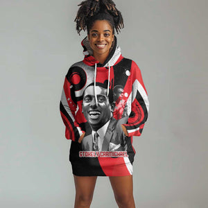 Stokely Carmichael Hoodie Dress Abstract Design Black Power Text Civil Rights Activist - African Pride