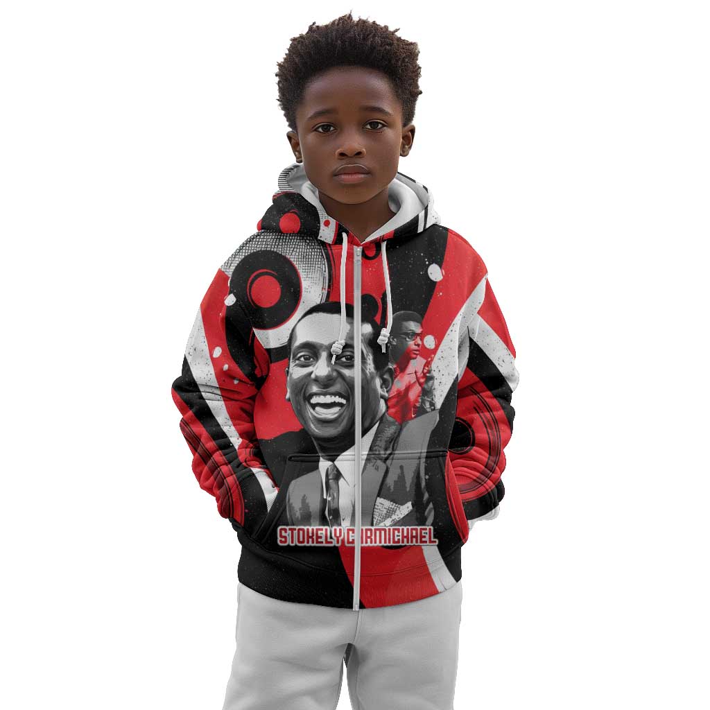 Stokely Carmichael Kid Hoodie Abstract Design Black Power Text Civil Rights Activist - African Pride