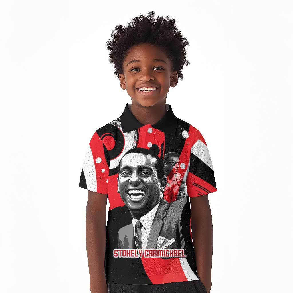 Stokely Carmichael Kid Polo Shirt Abstract Design Black Power Text Civil Rights Activist - African Pride
