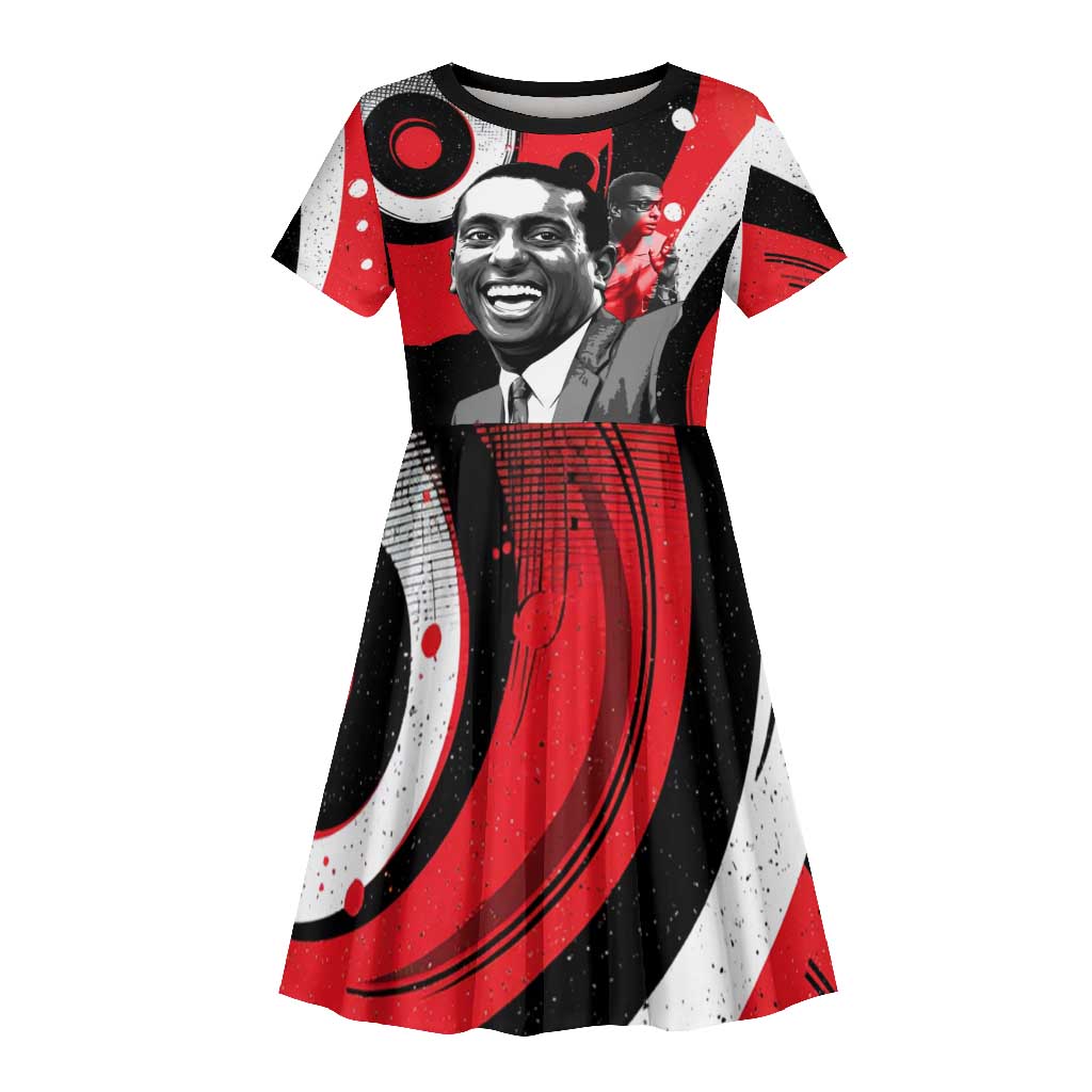 Stokely Carmichael Kid Short Sleeve Dress Abstract Design Black Power Text Civil Rights Activist - African Pride